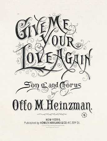 再次给我你的爱`Give me your love again (1893)