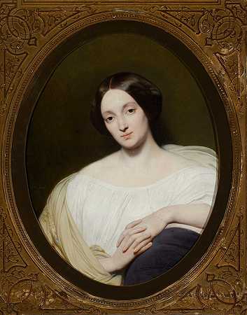 卡塔兹娜·波托卡·内伊·布拉尼卡肖像（1825-1907）`Portrait of Katarzyna Potocka née Branicka (1825–1907) (1850) by Ary Scheffer