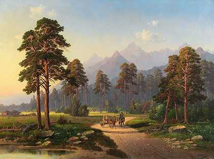 回家`Returning Home (1885) by Stanislaw Wronski