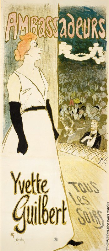伊薇特·吉尔伯特`Yvette Guilbert (1894) by Théophile Alexandre Steinlen