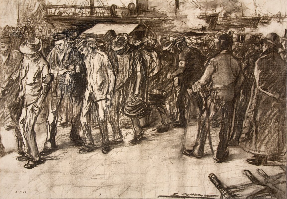 从古巴返回的士兵`Soldiers Returning from Cuba (circa 1898) by Luis Graner i Arrufi