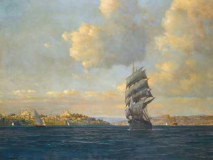 在博斯普鲁斯海峡航行`Sailing On The Bosphorus by Michael Zeno Diemer