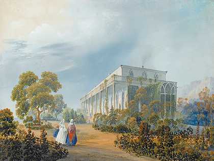 《克里米亚五世》中米什霍尔的七种观点`Seven Views Of Miskhor In The Crimea V (1841~1842) by Carlo Bossoli