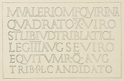 古典罗马石刻`Classic Roman Inscription in Stone (1902) by Frank Chouteau Brown