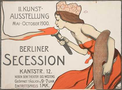 柏林分裂运动，5月至10月展览海报`Berliner Secession, Poster for the Exhibition from May~October (1900)