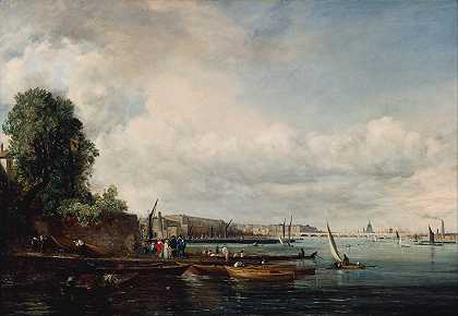 滑铁卢桥`Waterloo Bridge (circa 1820) by John Constable