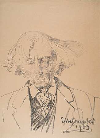 斯坦尼斯·瓦夫·布林尼亚尔斯基肖像`Portrait of Stanisław Bryniarski (1903) by Jacek Malczewski