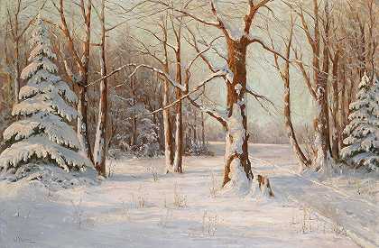 冬季森林`Winterwald by Walter Moras
