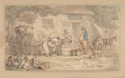 农景`Farming scene (1780–1827) by Thomas Rowlandson