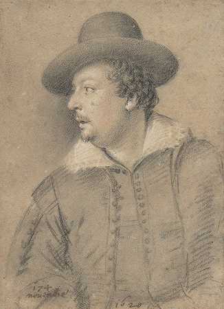 托马索·萨利尼的肖像（约1578-1630年）`Portrait of Tommaso Salini (ca. 1578~1630) (1620) by Ottavio Leoni