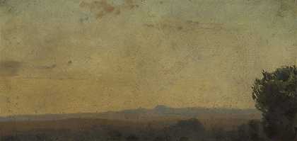 景观意大利`Paysage dItalie (1859~1864) by Jean-Jacques Henner