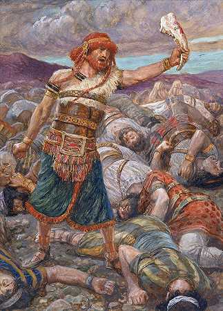 参孙杀了一千人`Samson Slays a Thousand Men (c. 1896~1902) by James Tissot