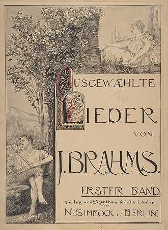 设计乐谱的标题页`Design for a Title Page for Sheet Music (late 19th–early 20th century) by Max Klinger