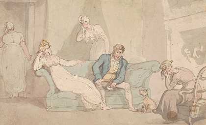被毁灭的玩家`The ruined gamester (ca. 1780–1825) by Thomas Rowlandson
