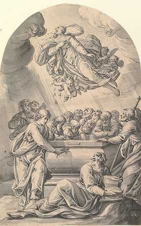 圣母的假设`The Assumption of the Virgin (1641) by Johann Christophorus Storer