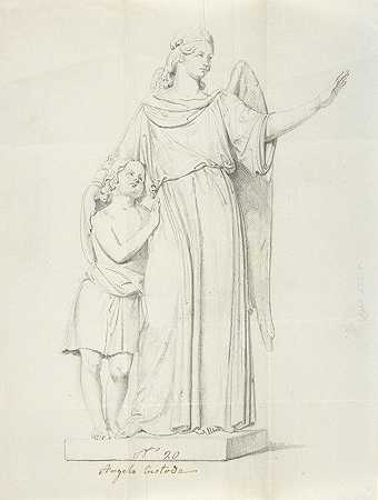 守护天使`Guardian Angel (ca. 1850) by Circle of John Gibson