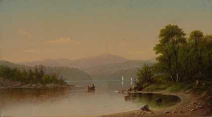 去钓鱼`Going Fishing (1870) by Henry Suydam
