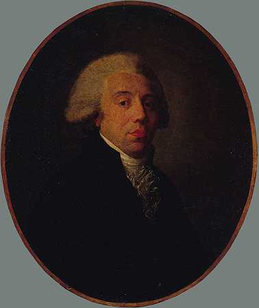肖像男人，革命时代。`Portrait dhomme, époque révolutionnaire. (1792) by Eustache François Duval