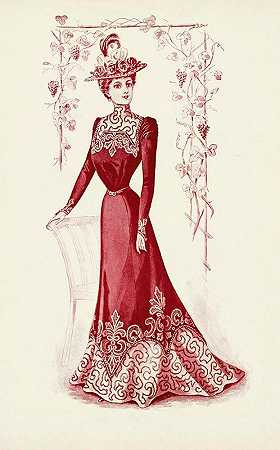 女士来访礼服`Ladies visiting gown (1899)