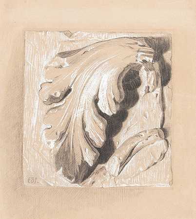 一块古代雕带的碎片`A Fragment from an Antique Frieze by Sir Edward Coley Burne-Jones