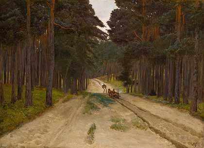 森林卡车`Forest Truck (1887) by Jozef Chelmonski