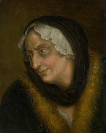 老妇人头`Old Womans Head (1720–1730) by Balthasar Denner