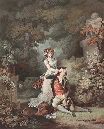 情人大吃一惊（Amant Surpris）`The Lover Surprised (LAmant Surpris) (c. 1798) by Charles-Melchior Descourtis