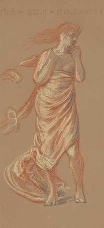 学习希腊女孩洗澡（直肠）`Study for Greek Girls Bathing (recto) (c. 1872) by Elihu Vedder
