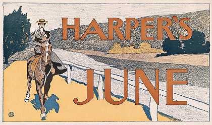 哈珀六月`Harpers June (1898) by Edward Penfield