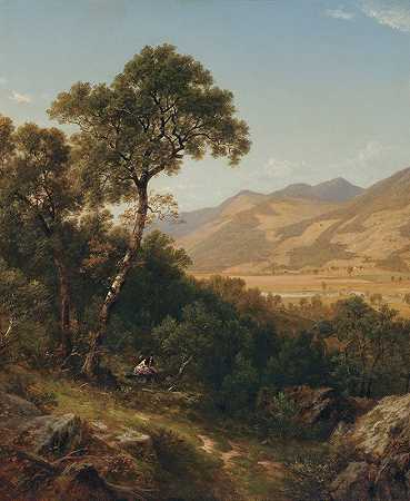 佛蒙特州谢尔伯恩附近`Near Shelburne, Vermont (1865) by David Johnson