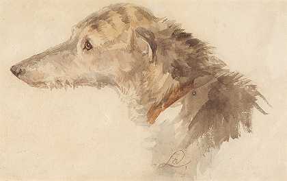 爱尔兰猎狼犬`An Irish Wolfhound by Sir Edwin Henry Landseer