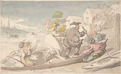 东风`Easterly Winds (ca. 1810) by Thomas Rowlandson