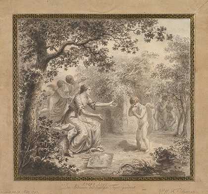 丘比特诡计`Cupids ruse (1792) by Hans Veit Friedrich Schnorr von Carolsfeld