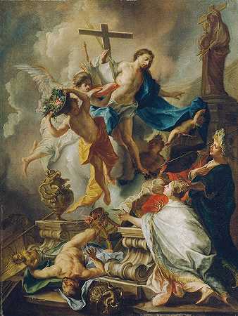 基督教对异教的胜利`Sieg des Christentums über das Heidentum (1739) by Johann Evangelist Holzer