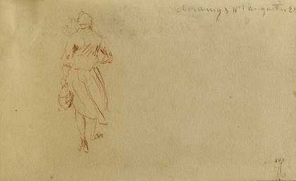 研究背朝下的女人`Etude dune femme de dos marchant (1874) by Jean-Baptiste Carpeaux