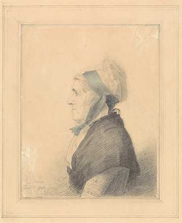 一位老太太的肖像`Portrait of an Elderly Lady (1796) by George Dance