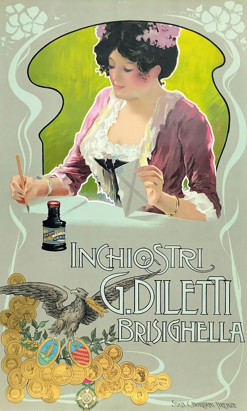 Diletti Brisighella油墨`Inchiostri Diletti Brisighella (1900)