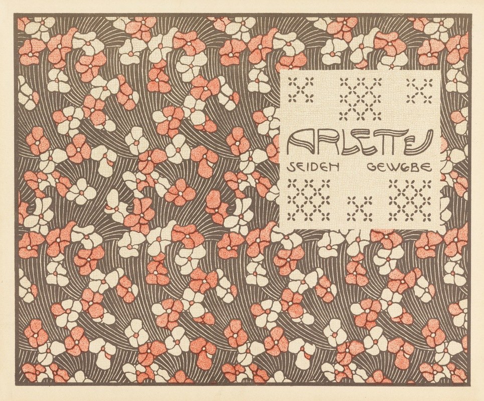 阿莱特丝绸（阿莱特机织丝绸）`Arlette Seiden Gewebe (Arlette Woven Silk) (1901) by Koloman Moser