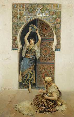 舞蹈`The dance (1893) by Gustavo Simoni