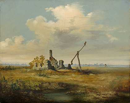 卡尔达遗址`Ruins Of Csárda (1860) by Vojtech Klimkovič
