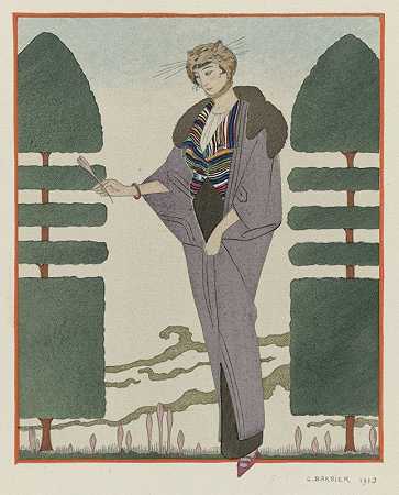Paquin旅行外套。`Les Colchiques / Manteau de voyage de Paquin. (1914)