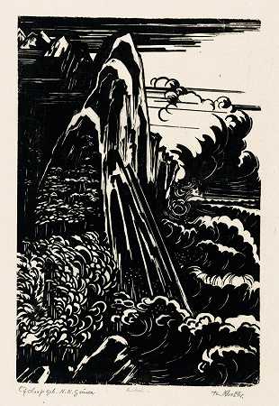 独眼巨人山脉，荷兰新几内亚`Cycloopgebergte, Nederlands~Nieuw~Guinea (1919) by Johannes Frederik Engelbert ten Klooster