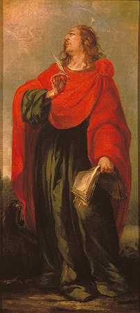 福音书作者圣约翰`Saint John the Evangelist (from 1675 until 1679) by Juan de Valdés Leal