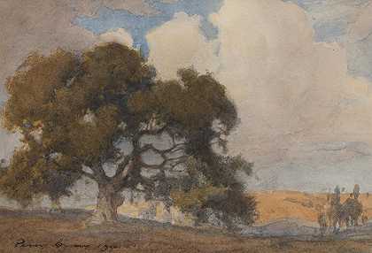 橡树`Oak Tree (1910) by Percy Gray