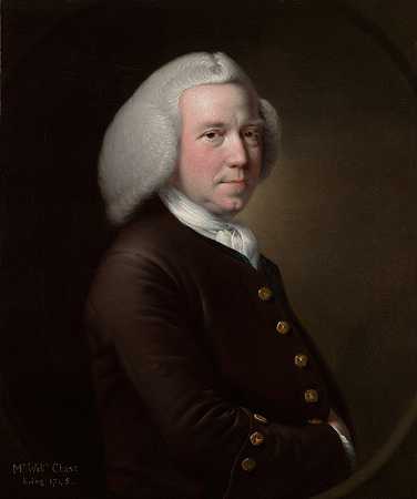 老威廉·蔡斯先生的肖像。`Portrait of Mr. William Chase, Sr. (ca. 1760–65) by Joseph Wright of Derby