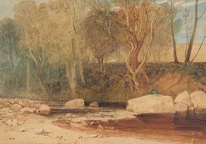 在沃什伯恩（2431414）`On the Washburn (2431414) (ca. 1815) by Joseph Mallord William Turner