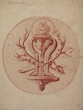 装饰瓷砖十字交叉的装饰图案`Motif décoratif ornant les croisées des Tuileries (1701 ~ 1800) by Elisabeth Brinclair