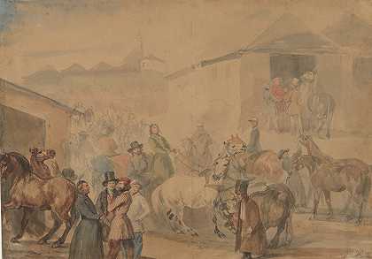 莫西斯卡集市`Fair in Mościska (1840~1844) by Piotr Michałowski