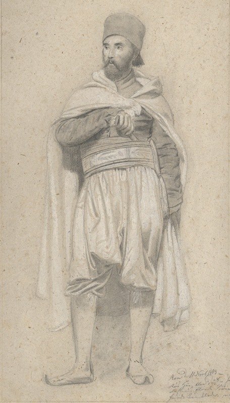 土耳其战士`A Turkish Warrior (1843) by Niels Simonsen