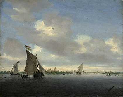 海的`Marine (1650) by Jacob Salomonsz. van Ruysdael